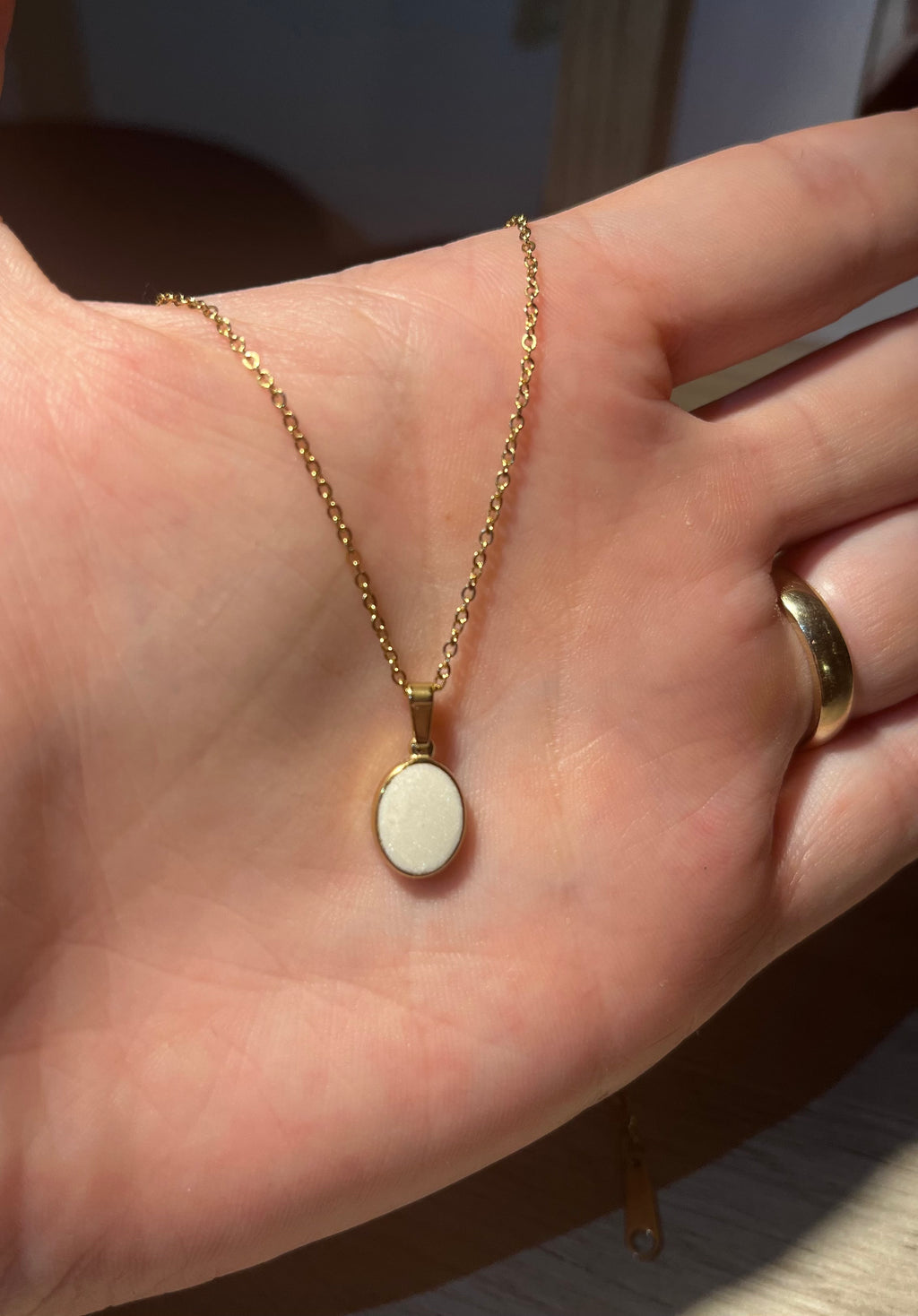 Mother’s Grace – Oval of Milk Gold