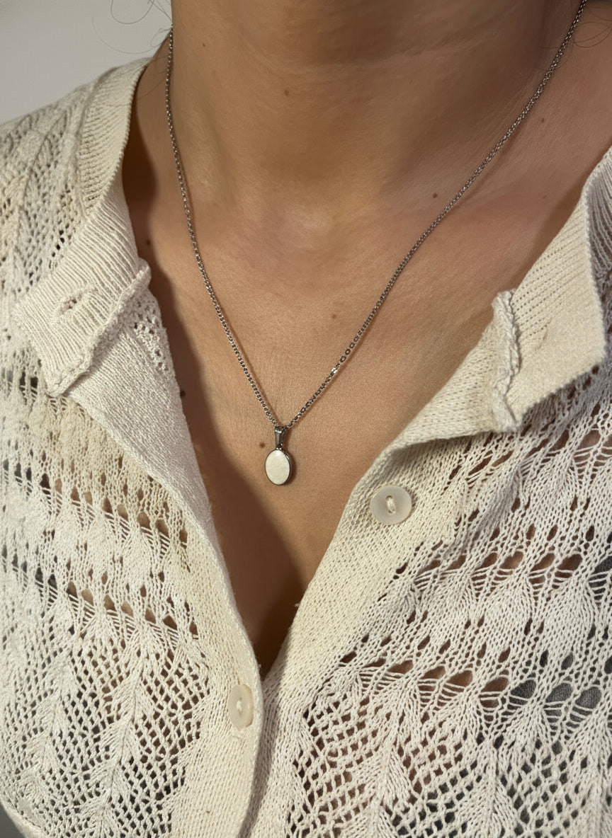 Mother’s Grace – Oval of Milk Silver