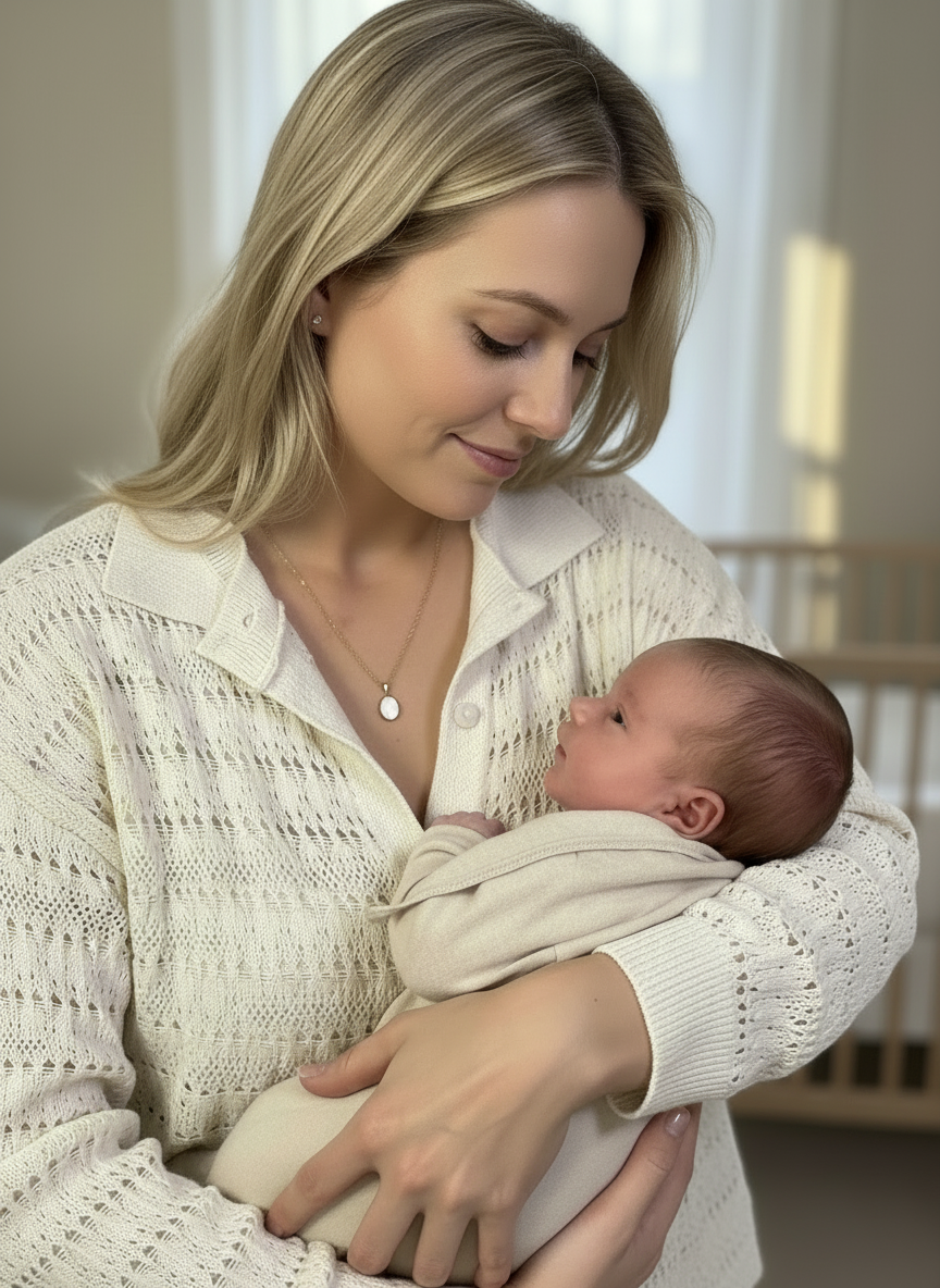 Mother’s Grace – Oval of Milk Gold